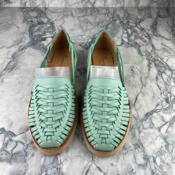 Shoes Artisan Leather Huarache Handmade Women's Shoe Embroidery Size 9.5 - Picture 2 of 13